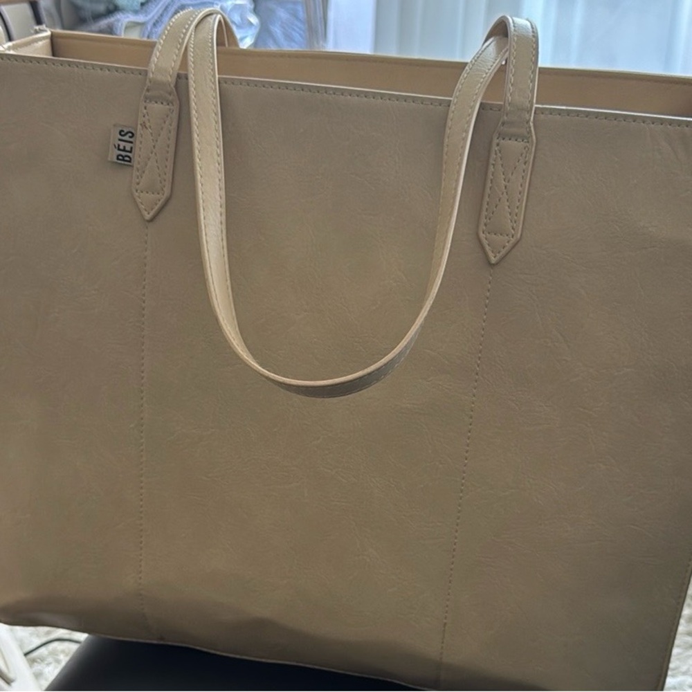 BEIS Work Tote in beige